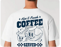White printed cotton T shirt